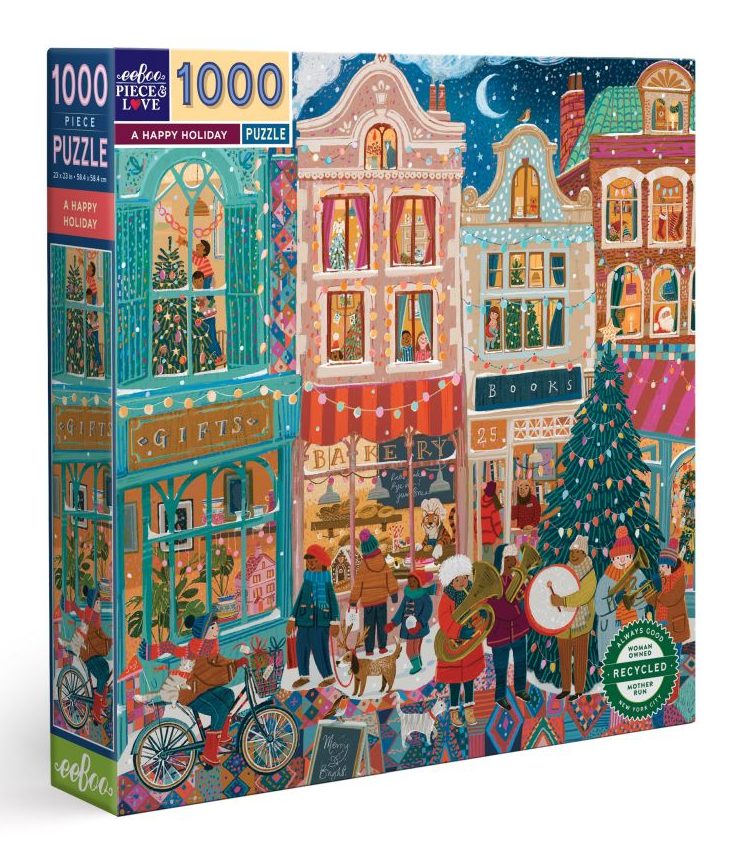 Mill & Hide - Bobangles - eeBoo 1000 Pc Puzzle - A Happy Holiday