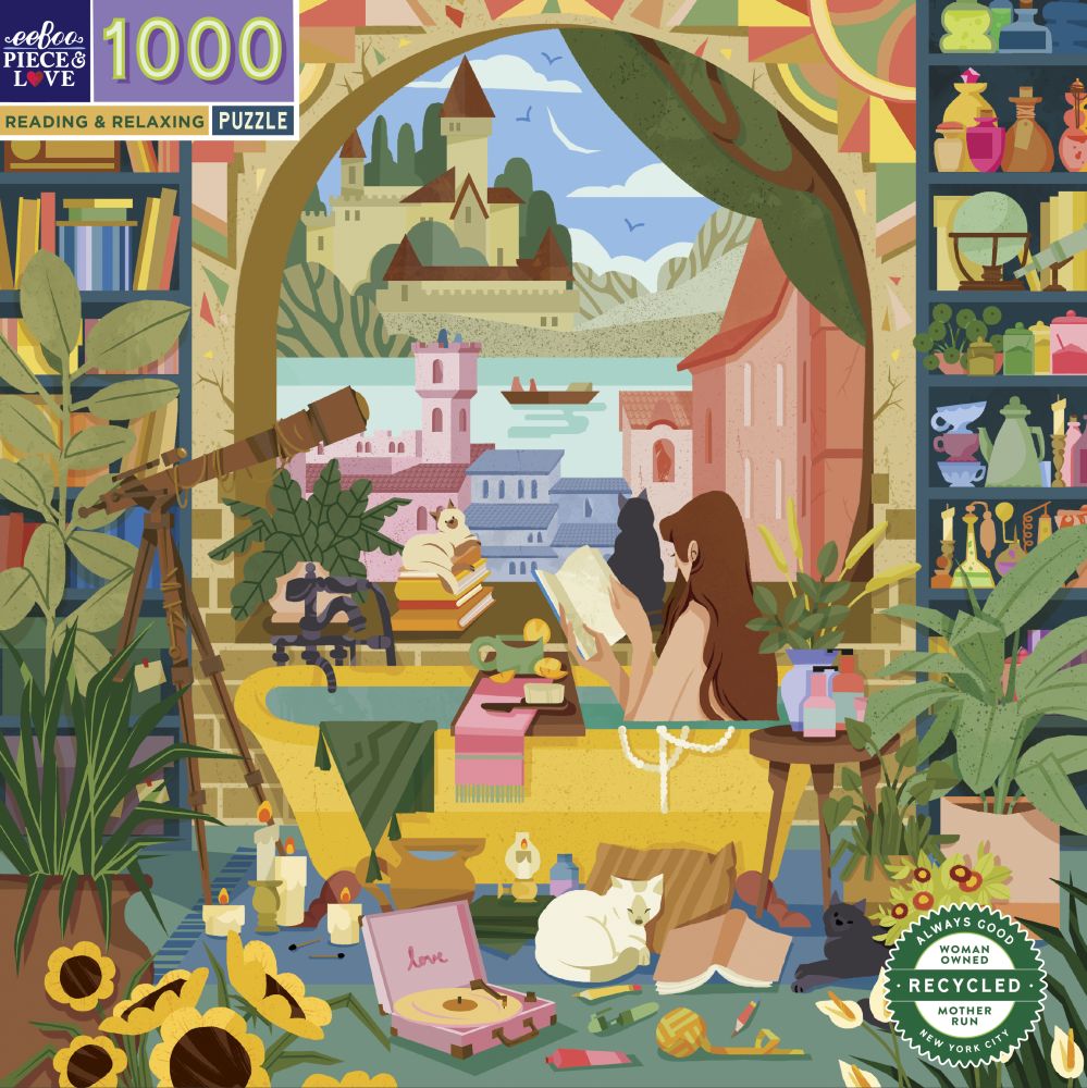 Mill & Hide - Bobangles - eeBoo - 1000pc Puzzle - Reading & Relaxing