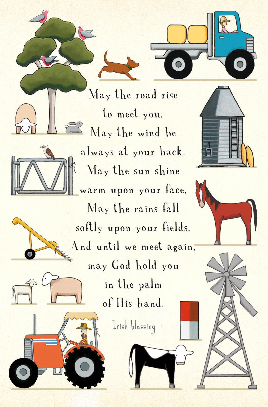Mill & Hide - Red Tractor Designs - Greeting Card - Mixed Farming Blessings