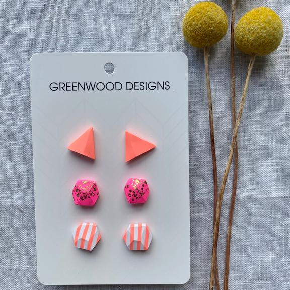 Mill & Hide - Greenwood Designs - Triple Pack Earrings