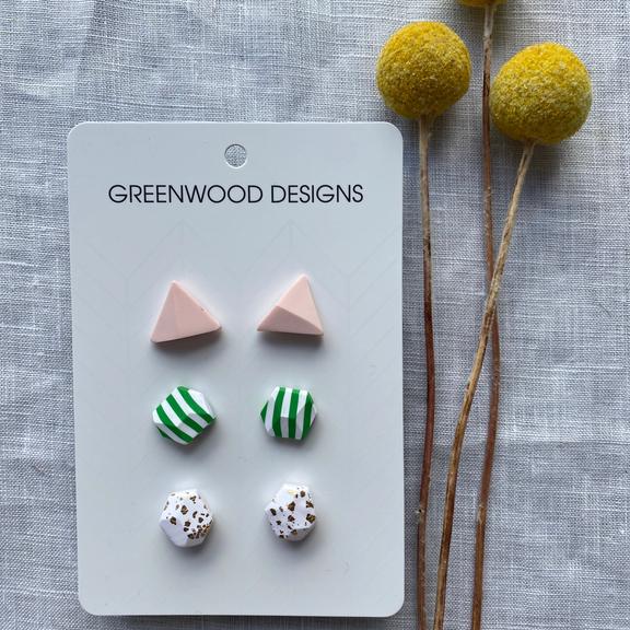 Mill & Hide - Greenwood Designs - Triple Pack Earrings