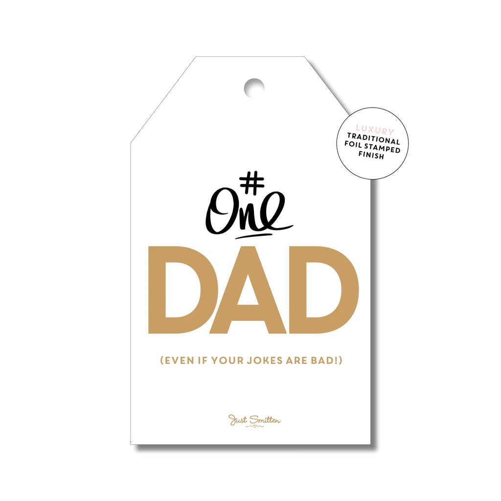 Mill & Hide - Just Smitten - Gift Tag - # One Dad
