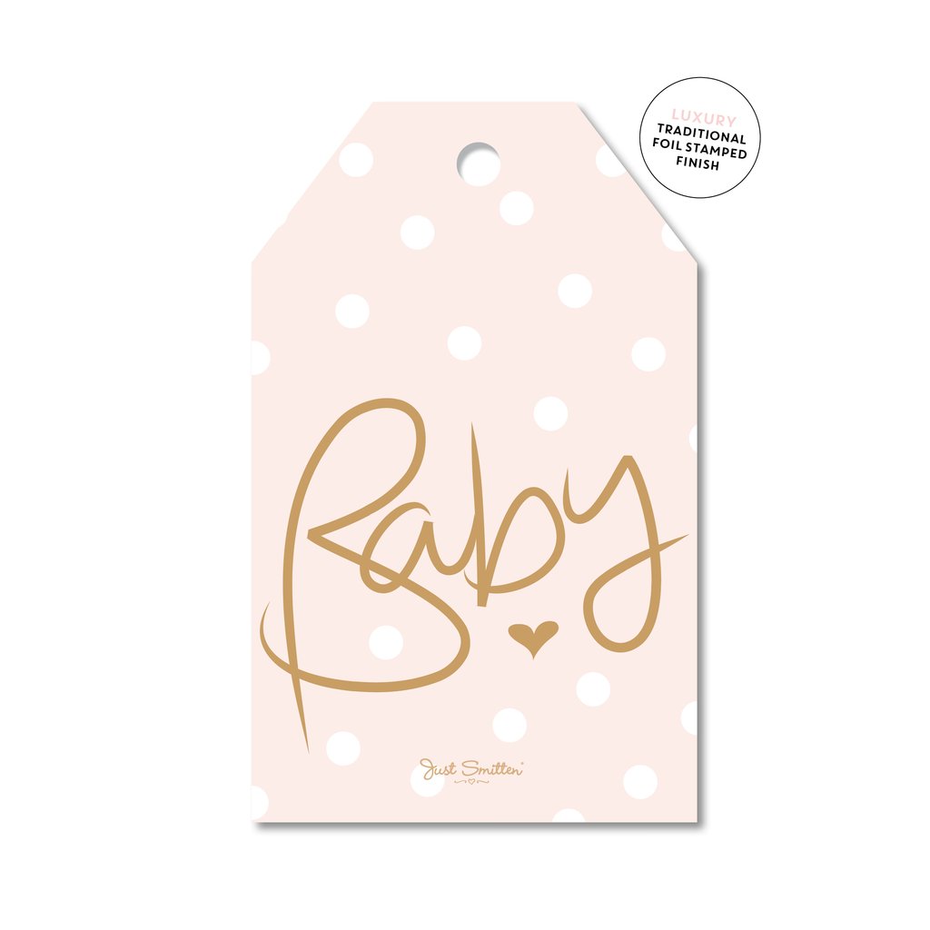 Mill & Hide - Just Smitten - Gift Tag - Spotty Baby