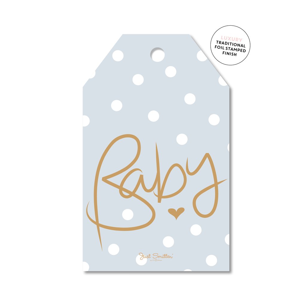 Mill & Hide - Just Smitten - Gift Tag - Spotty Baby