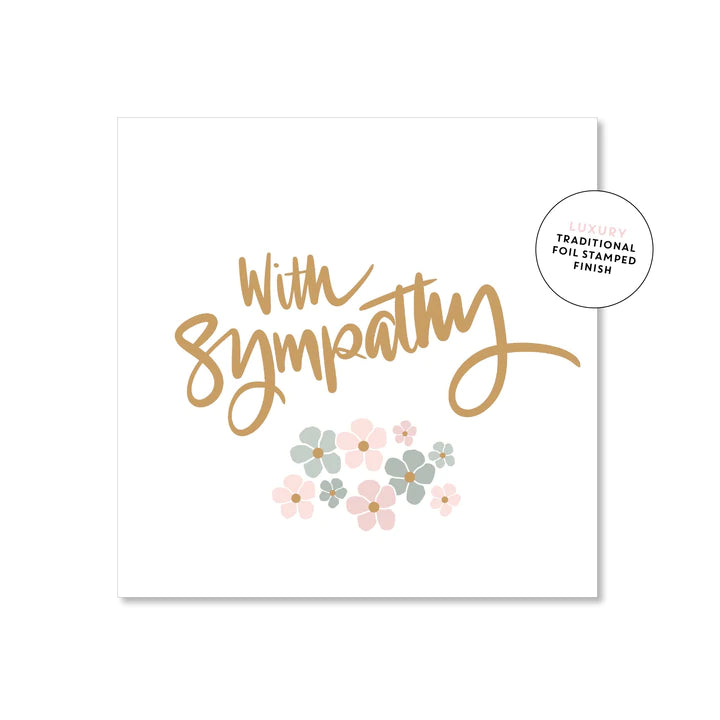 Mill & Hide - Just Smitten - Mini Card - With Sympathy Floral
