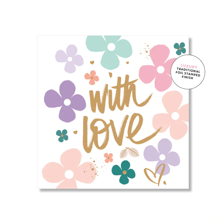 Mill & Hide - Just Smitten - Mini Card - Floral With Love