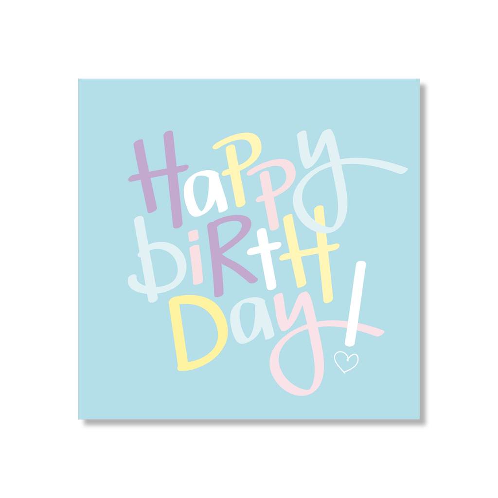 Mini Card - Minty Pastel Birthday