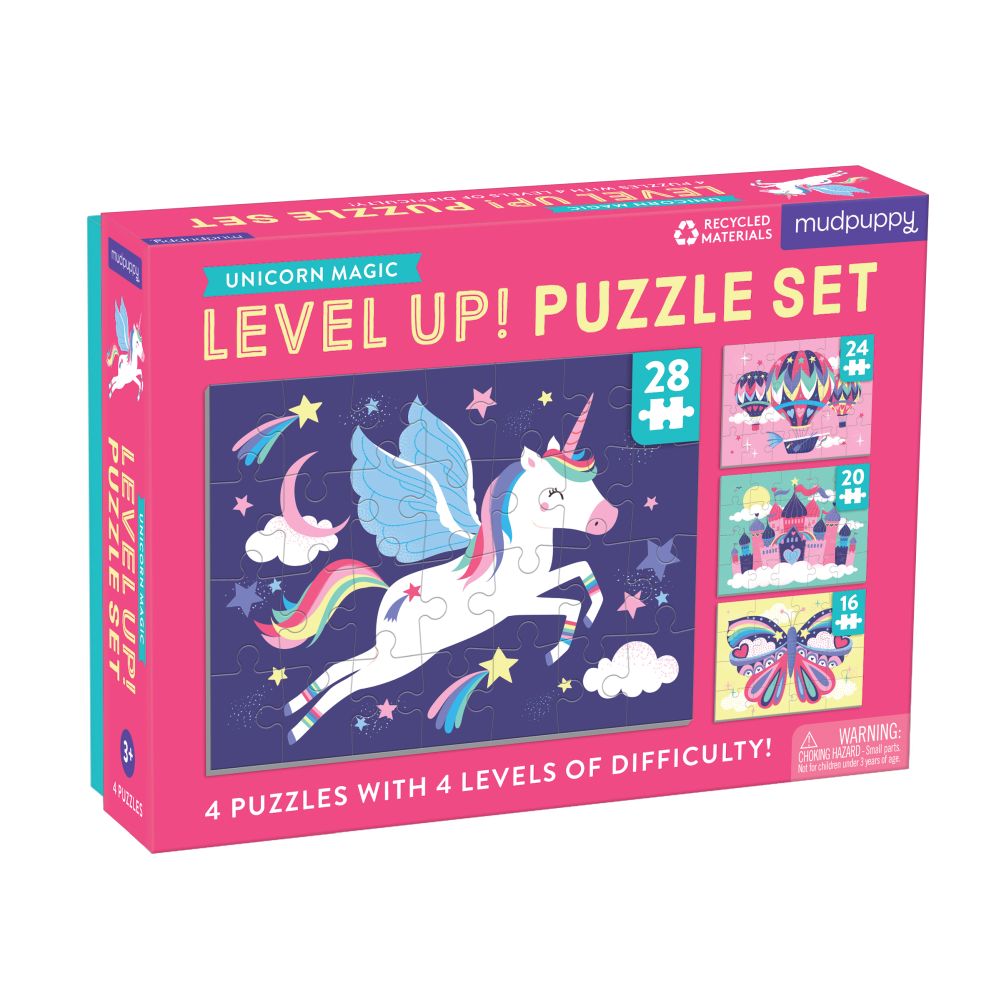 Mill & Hide - Bobangles - Mudpuppy Level Up 4 Puzzle Set - Unicorn