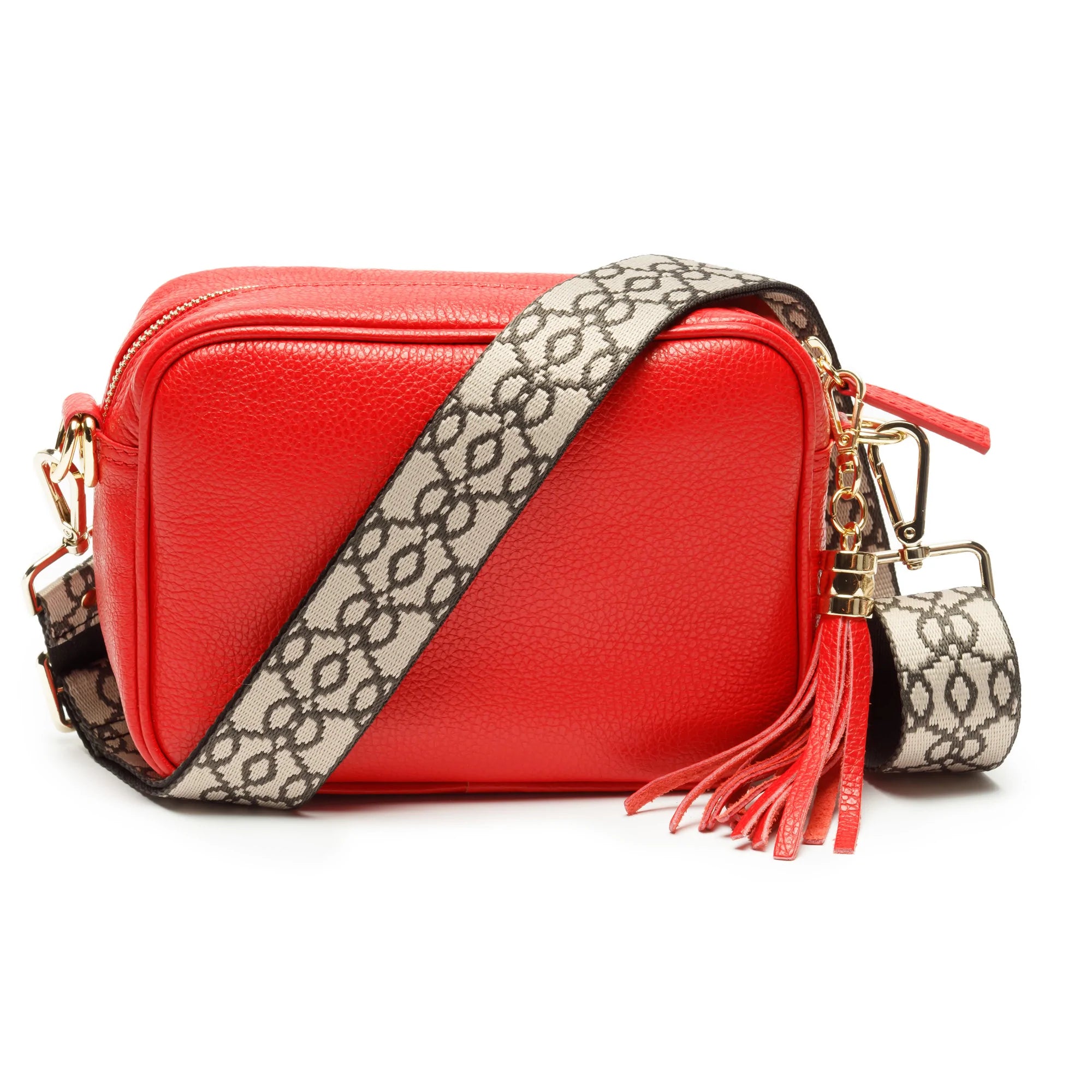 Mill & Hide - Elie Beaumont - Crossbody Handbag - Red with Baroque Strap