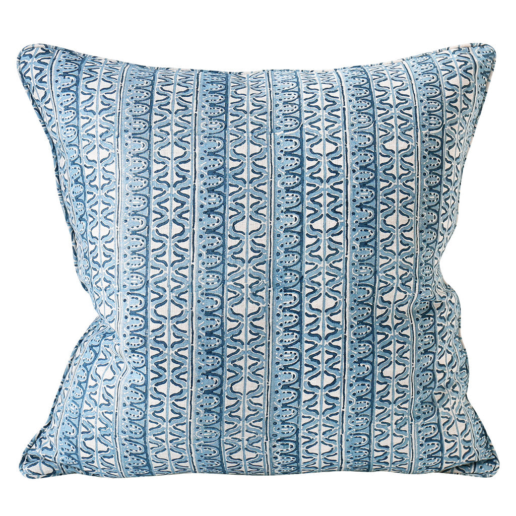 Mill & Hide - Walter G - Corfu Linen Cushion - Azure