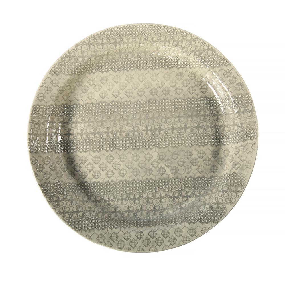 Mill & Hide - Wonki Ware - Mediterranean Platter - Warm Grey Lace