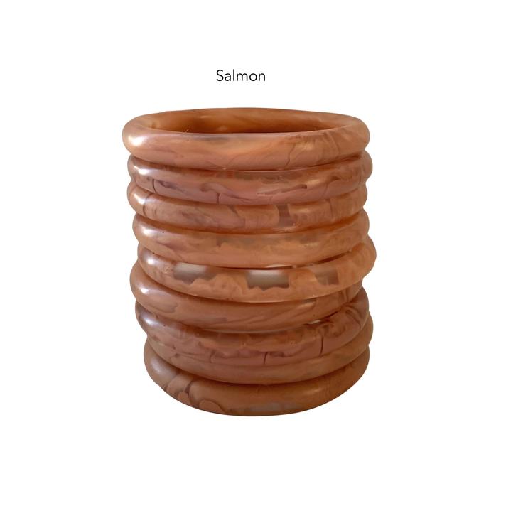 Mill & Hide - Greenwood Designs - Jane Thin Marbled Bangles