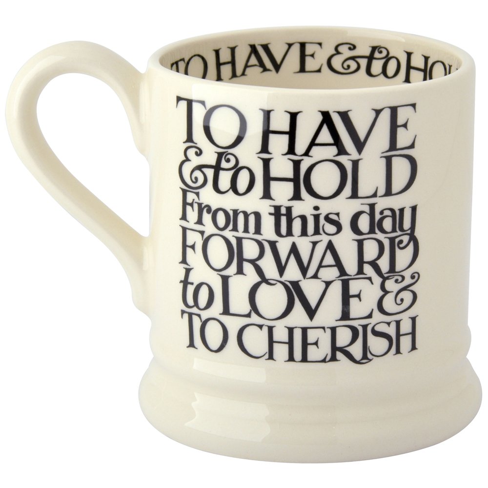 Mill & Hide - Finch & Lane - Emma Bridgewater - Black Toast Mr & Mrs 2 x 1/2 Pint Mugs Boxed