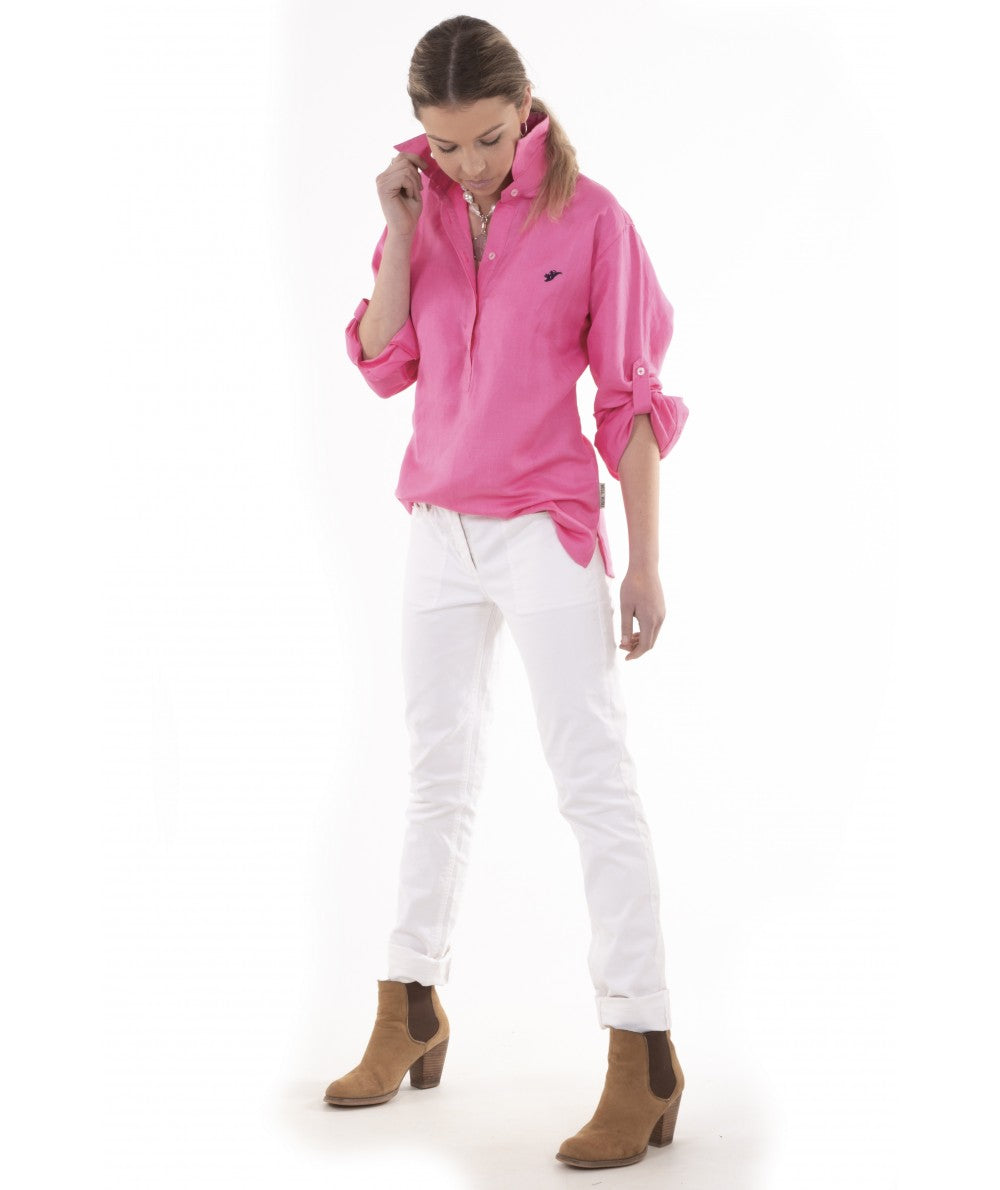 Mill & Hide - Bullrush Clothing - Linen Tab Shirt